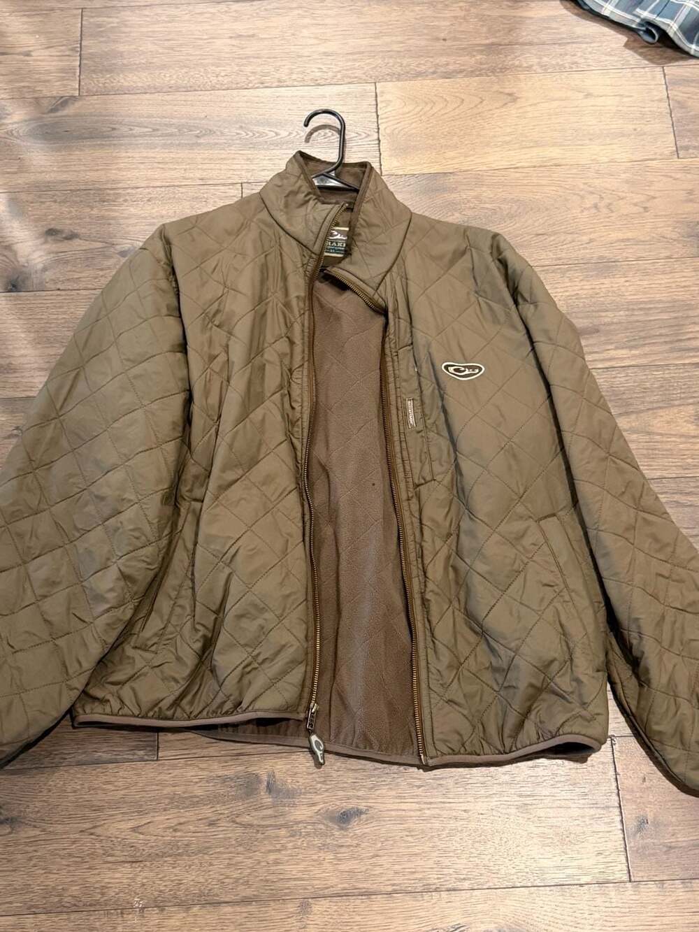 Drake Waterfowl Men's Delta Quilted Fleece Lined Jacket XL Brown